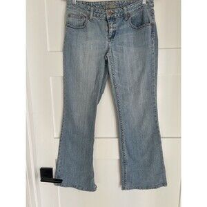 American Rag Cie Jeans Womens Size 7 Blue Denim Boot Cut Embroidered Pocket